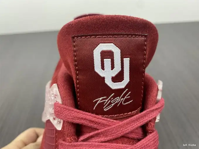 1st Kicks Shoes 4 Jordan PE Oklahoma Sooners Retro AJ4-904282 0531